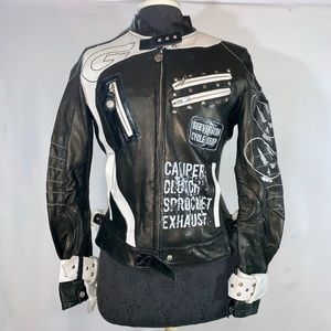 Women's Super G Psycho Leather Motorcycle Jacket